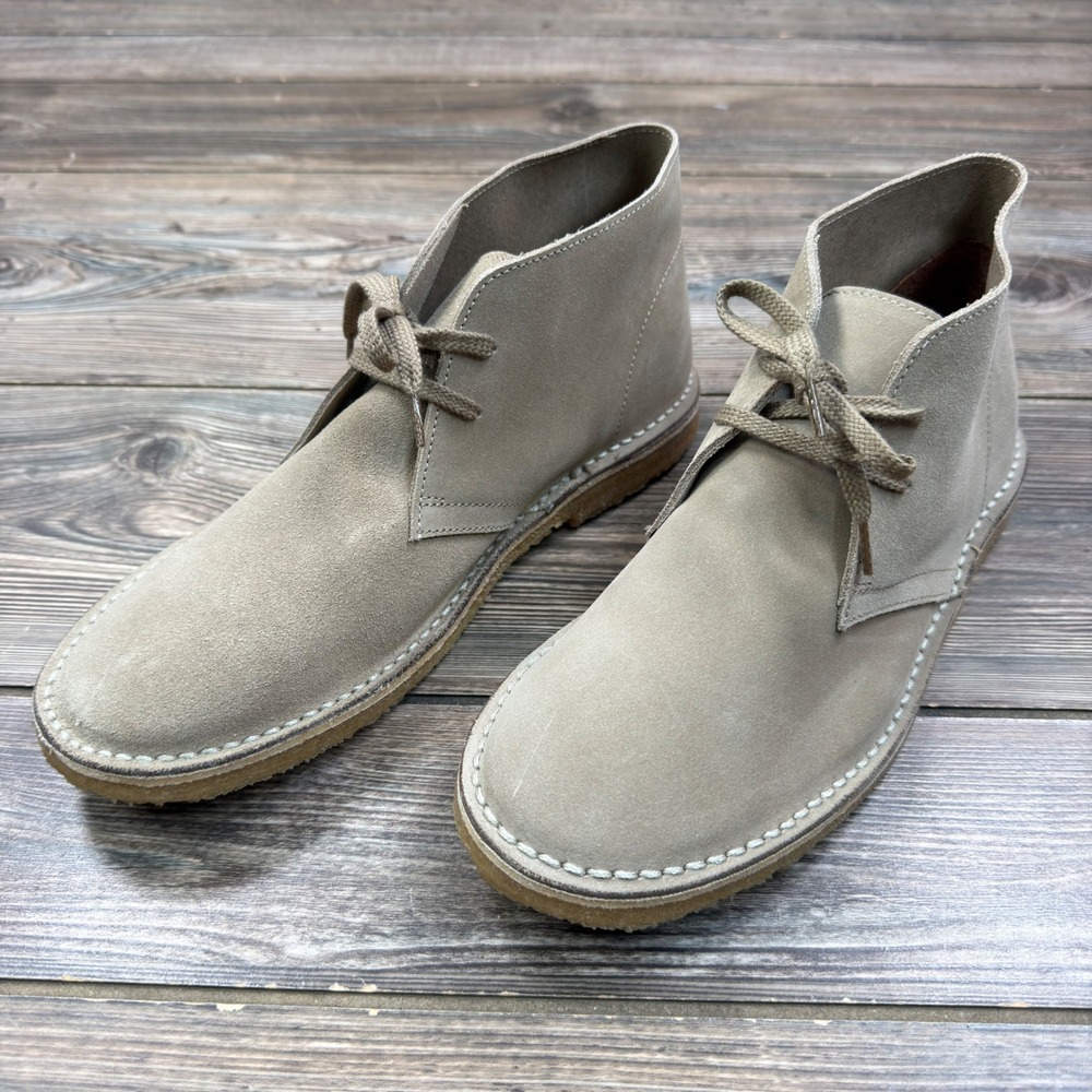 J. Crew Mens Size 9 MacAlister Desert Boots Chukka Sand Suede Crepe Sole